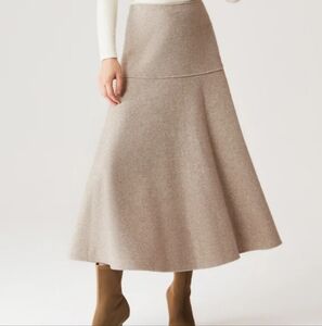 DARK Taupe Brown Cashsoft Maxi Skirt